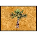Micasa Palm Tree On Gold Indoor & Outdoor Mat24 x 36 in. MI760442